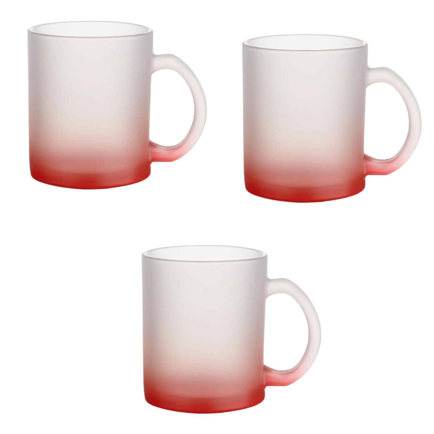 Taza Frosted 11 oz con degradado rojo