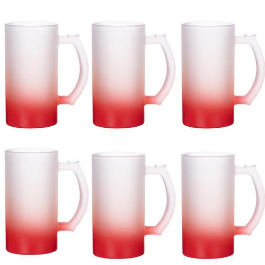 Cervecero en Cristal Frosted Rojo 16 oz