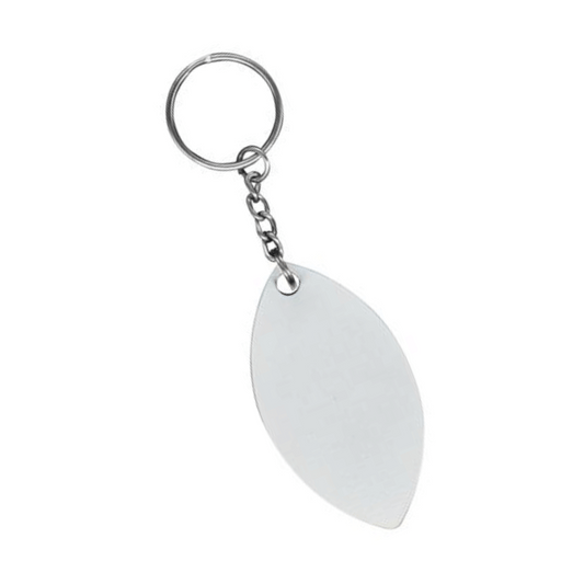 Llavero ovalado para sublimar blanco
