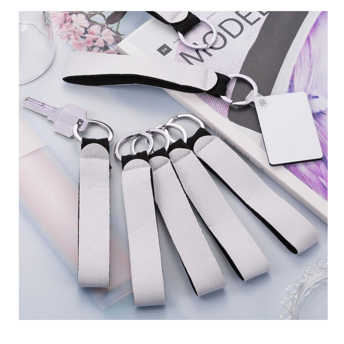 Llaveros de pulsera para sublimar en blanco