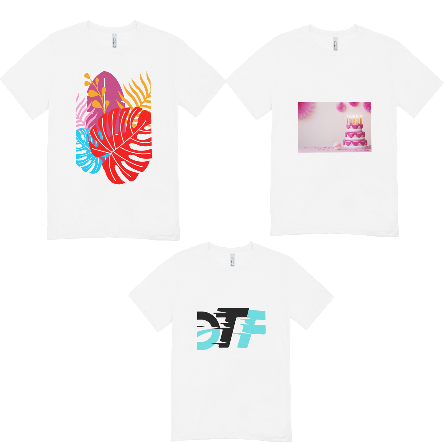 T-Shirt Unisex Blanca| 60/40 Cuello redondo