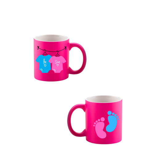 Taza 11 oz. Neon Rosado