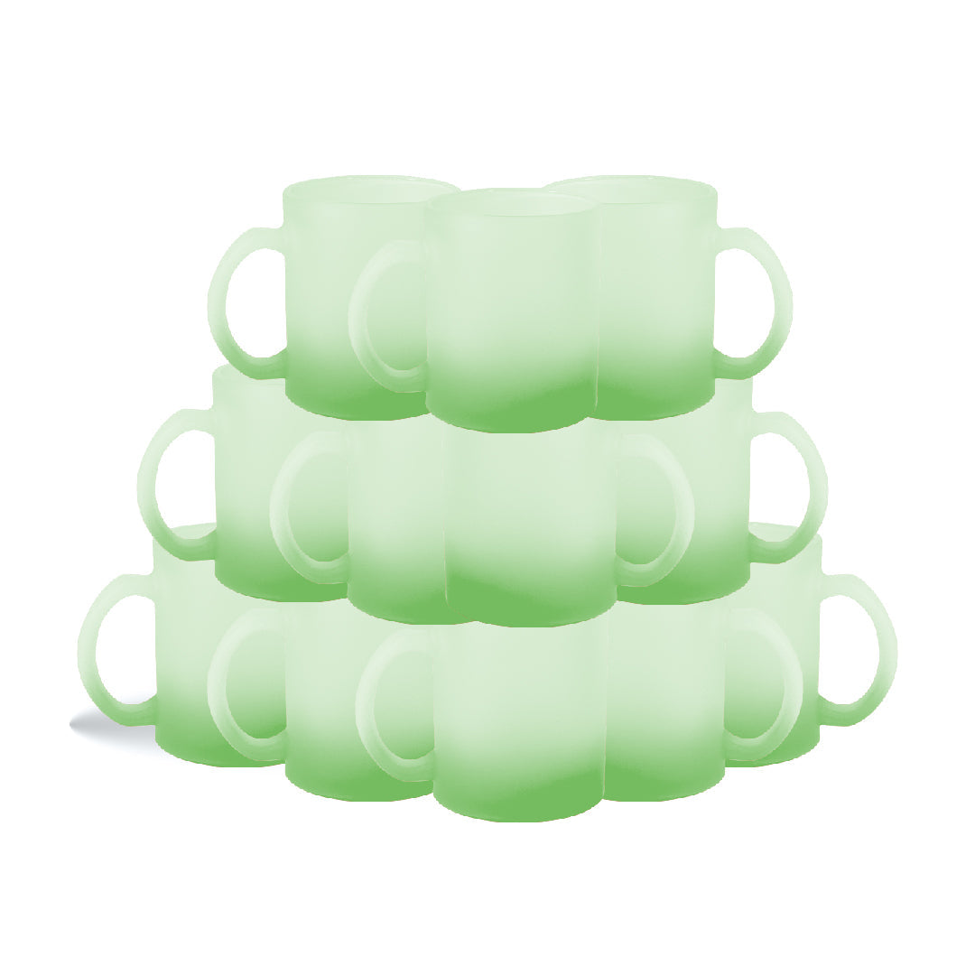 Taza Frosted 11 oz con degradado verde
