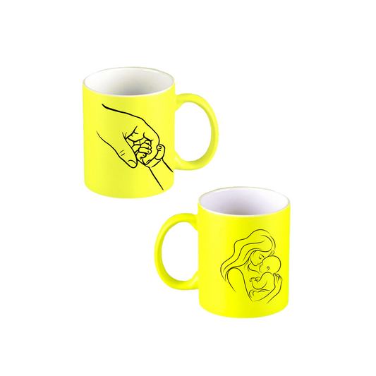 Taza 11 oz. Neon Amarillo