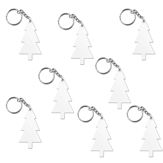 Llavero árbol de navidad blanco