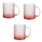 Taza Frosted 11 oz con degradado rojo