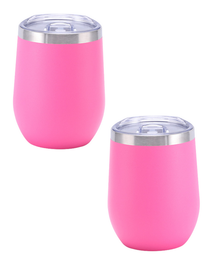 Vaso tipo huevo varios colores de acero inoxidable  12 oz