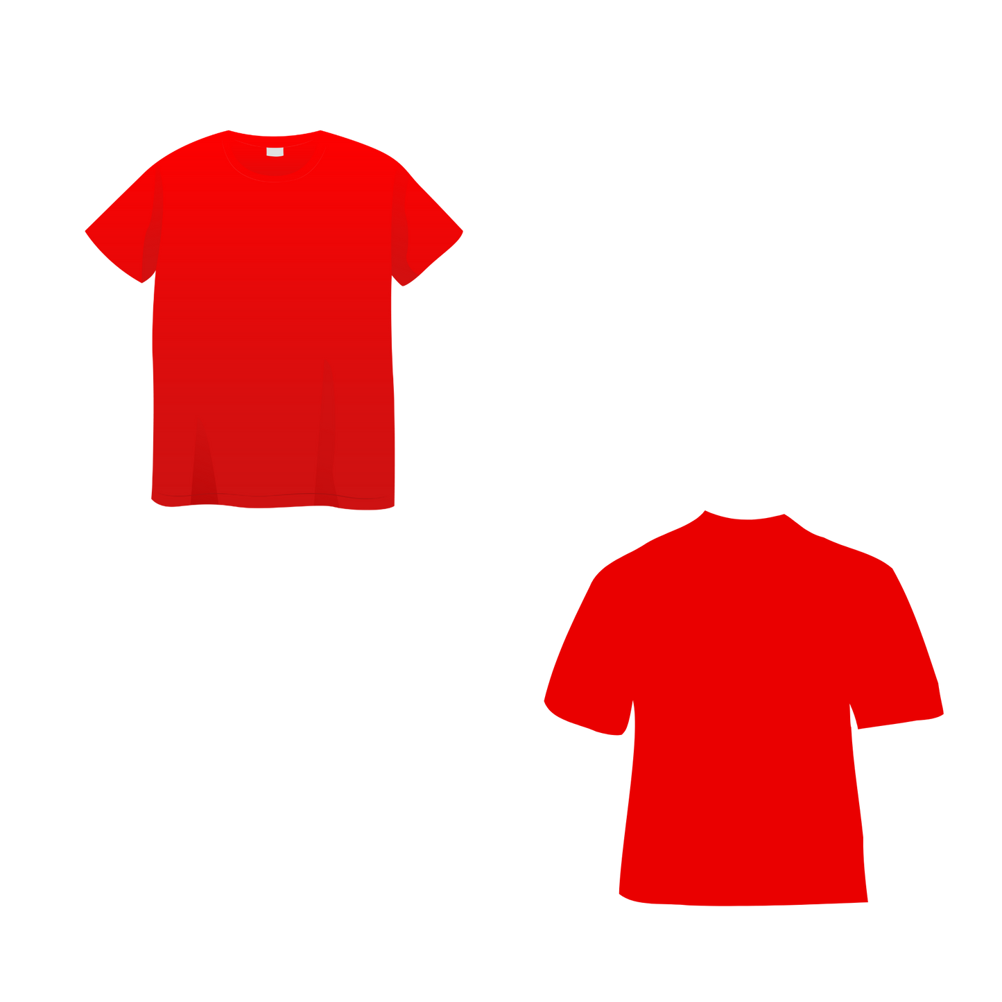 T-Shirt de Niño Rojo 60/40 Cuello redondo