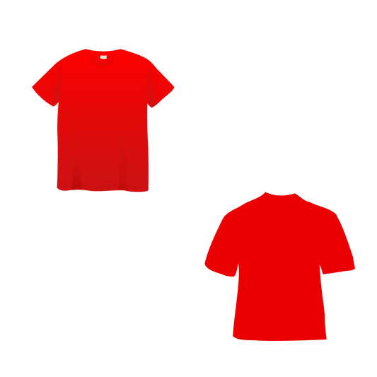 T-Shirt de Niño Rojo 60/40 Cuello redondo
