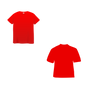 T-Shirt de Niño Rojo 60/40 Cuello redondo