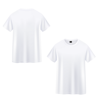 T-Shirt Unisex Blanca| 60/40 Cuello redondo