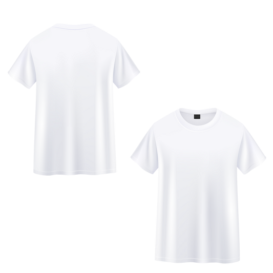 T-Shirt Unisex Blanca| 60/40 Cuello redondo