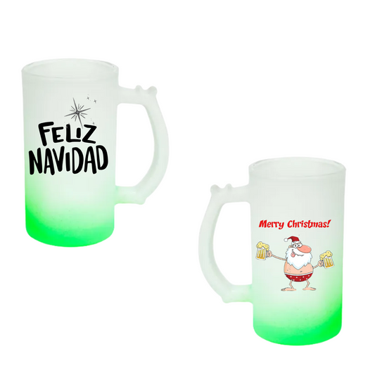 Cervecero en cristal Frosted Verde 16 oz