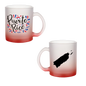 Taza Frosted 11 oz con degradado rojo