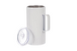 Taza 600 ml de metal blanca con manga (20oz)
