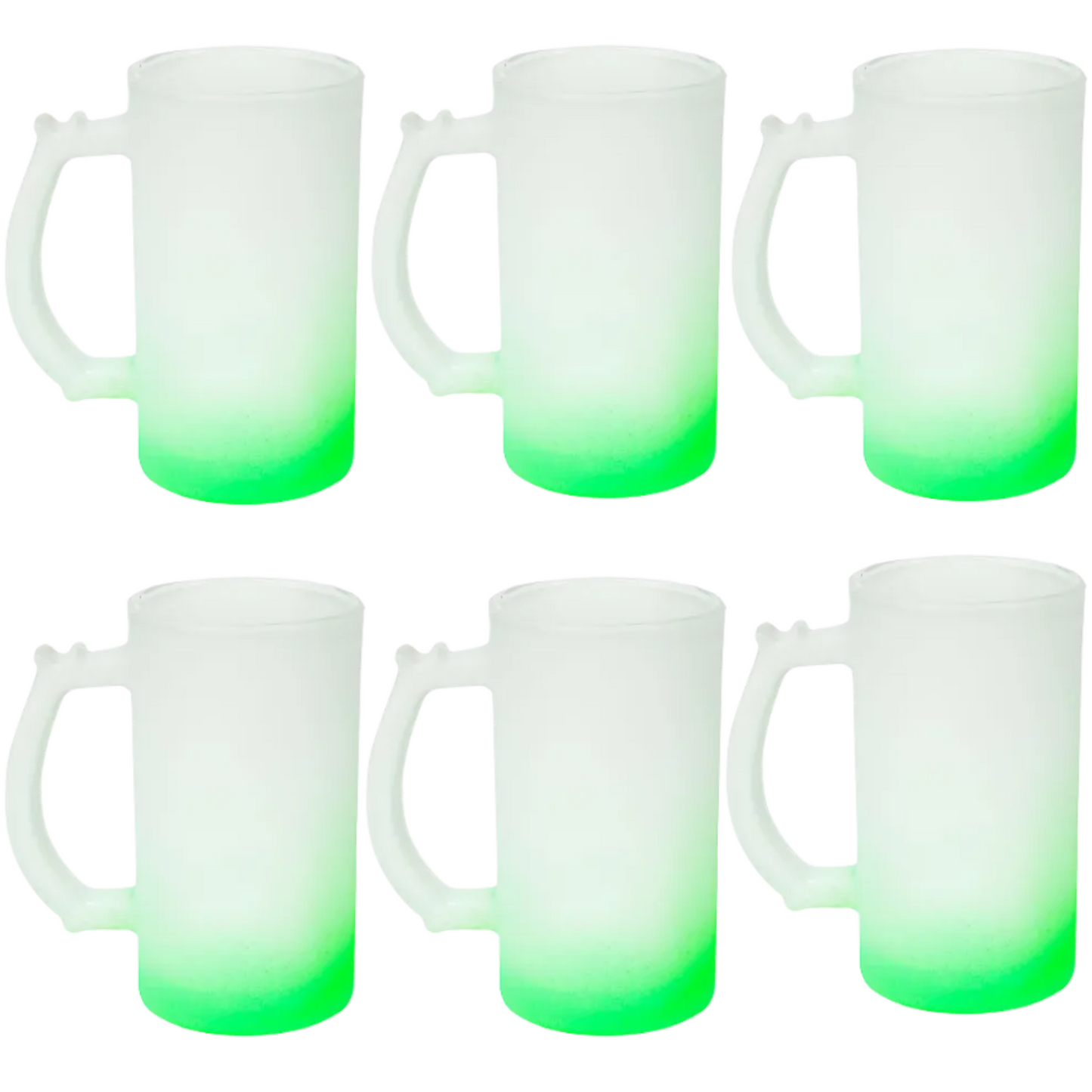 Cervecero en cristal Frosted Verde 16 oz