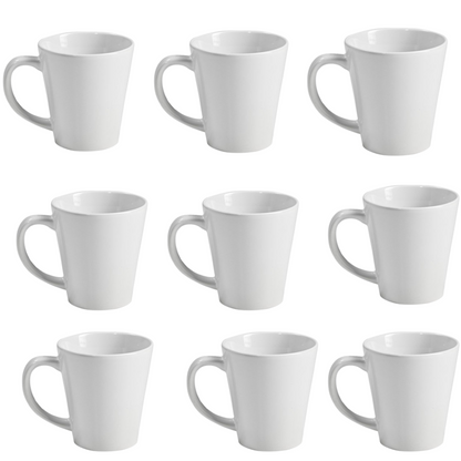Taza Cónica blanca 12 oz