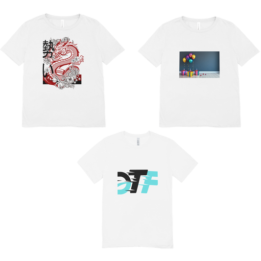 T-Shirt Unisex Blanca| 60/40 Cuello redondo