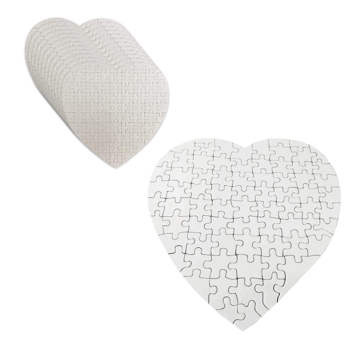 Rompecabezas de Cartón en forma de Corazón