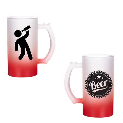 Cervecero en Cristal Frosted Rojo 16 oz
