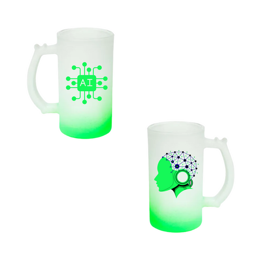Cervecero en cristal Frosted Verde 16 oz