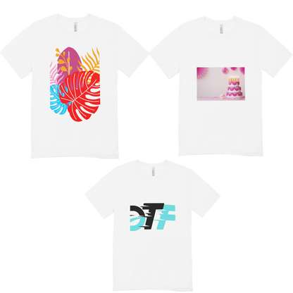 T-Shirt Unisex Blanca| 60/40 Cuello redondo