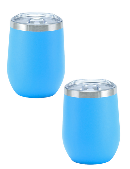 Vaso tipo huevo varios colores de acero inoxidable  12 oz