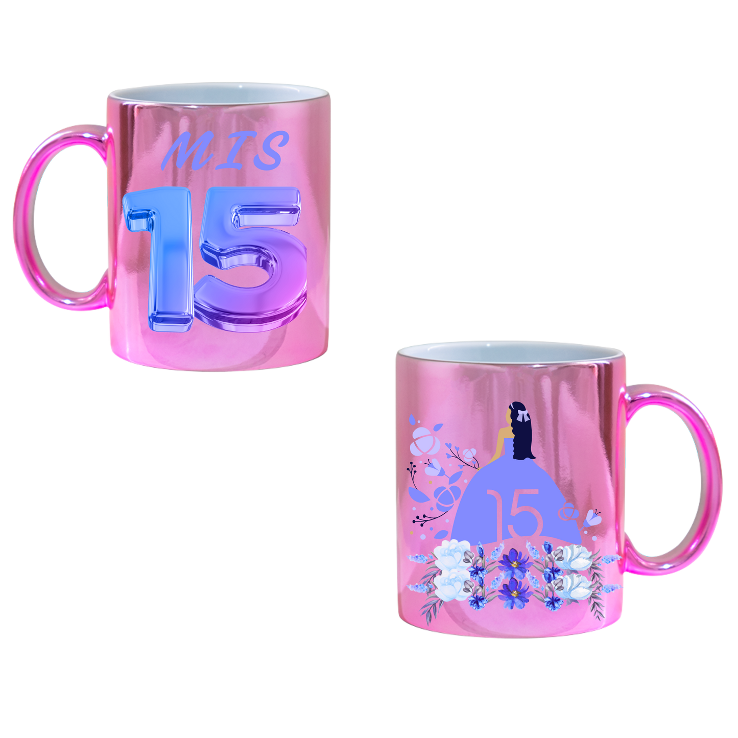Taza 11 oz Espejo rosada