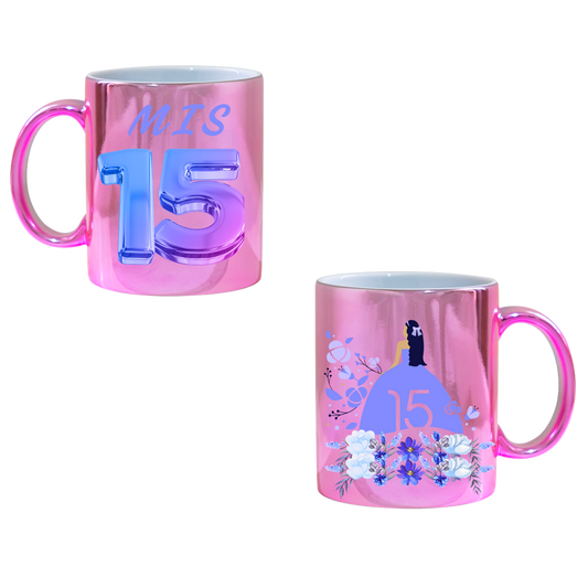 Taza 11 oz Espejo rosada