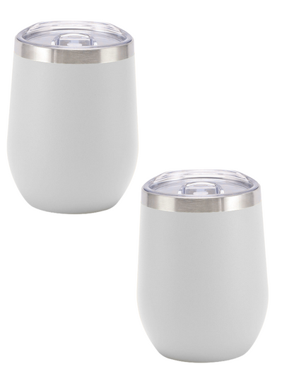 Vaso tipo huevo varios colores de acero inoxidable  12 oz