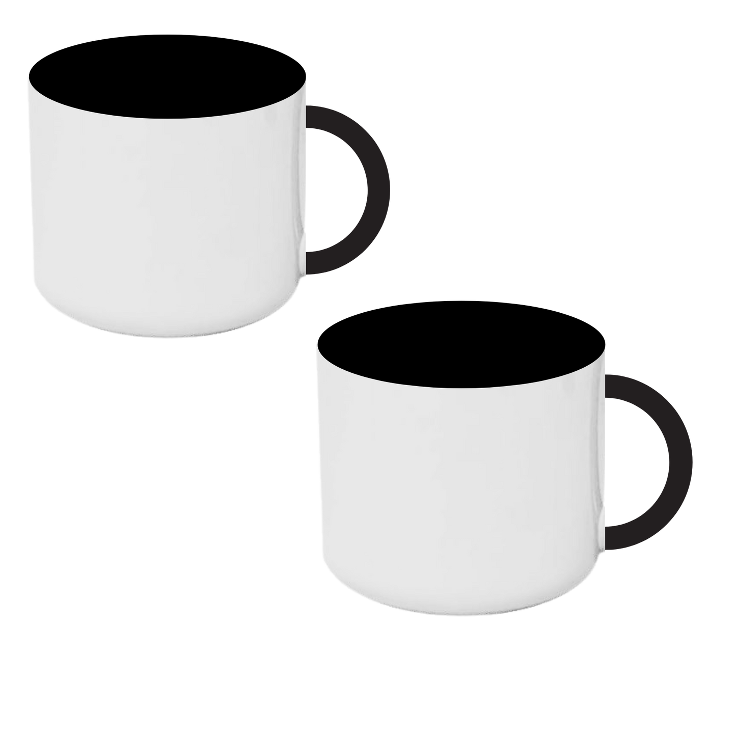 Taza 13 oz round blanca color interno y asa negra