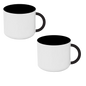 Taza 13 oz round blanca color interno y asa negra