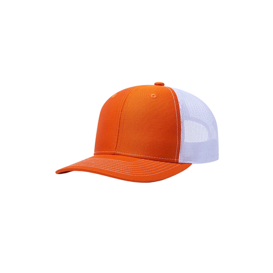 Gorra trucker blanca orange para DTF