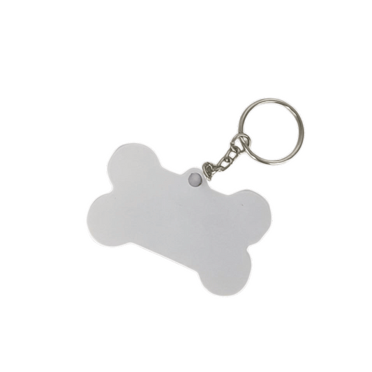 Llavero hueso de perro blanco para sublimar