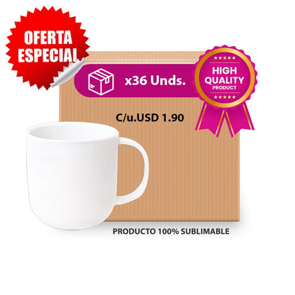 Taza en ceramica blanca 11Oz. con base redonda ztsprinters.com 36 