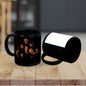 Taza 11 oz negra con ventana blanca