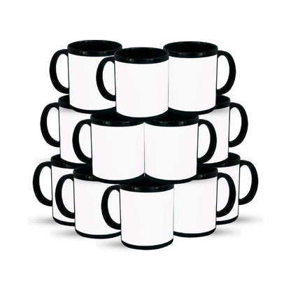Taza 11 oz negra con ventana blanca