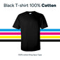 T-Shirt Unisex Negra |60/40 cuello redondo