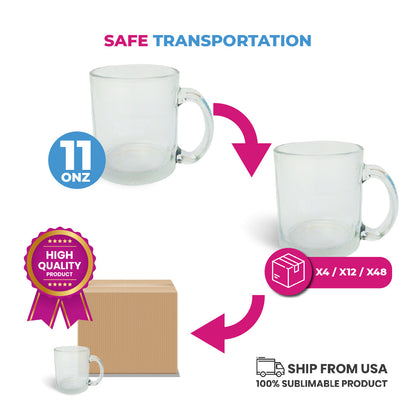 Taza 11 oz de Transparente