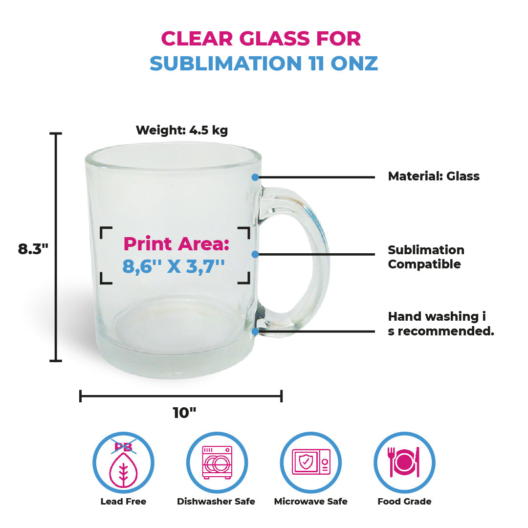 Taza 11 oz de Transparente