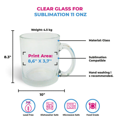Taza 11 oz de Transparente