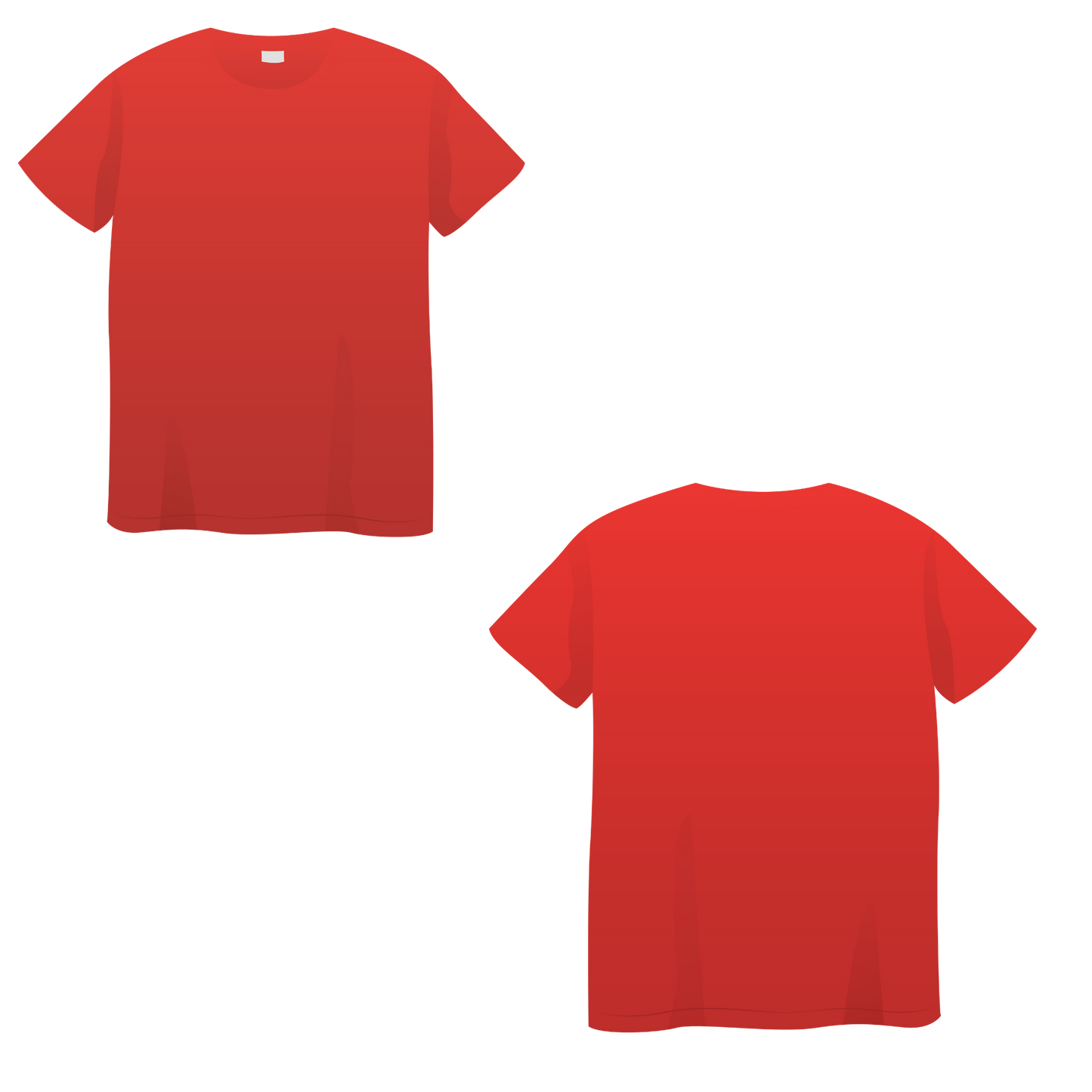 T-Shirt Unisex Rojo |60/40 cuello redondo