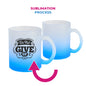 Taza Frosted 11 oz con degradado azul