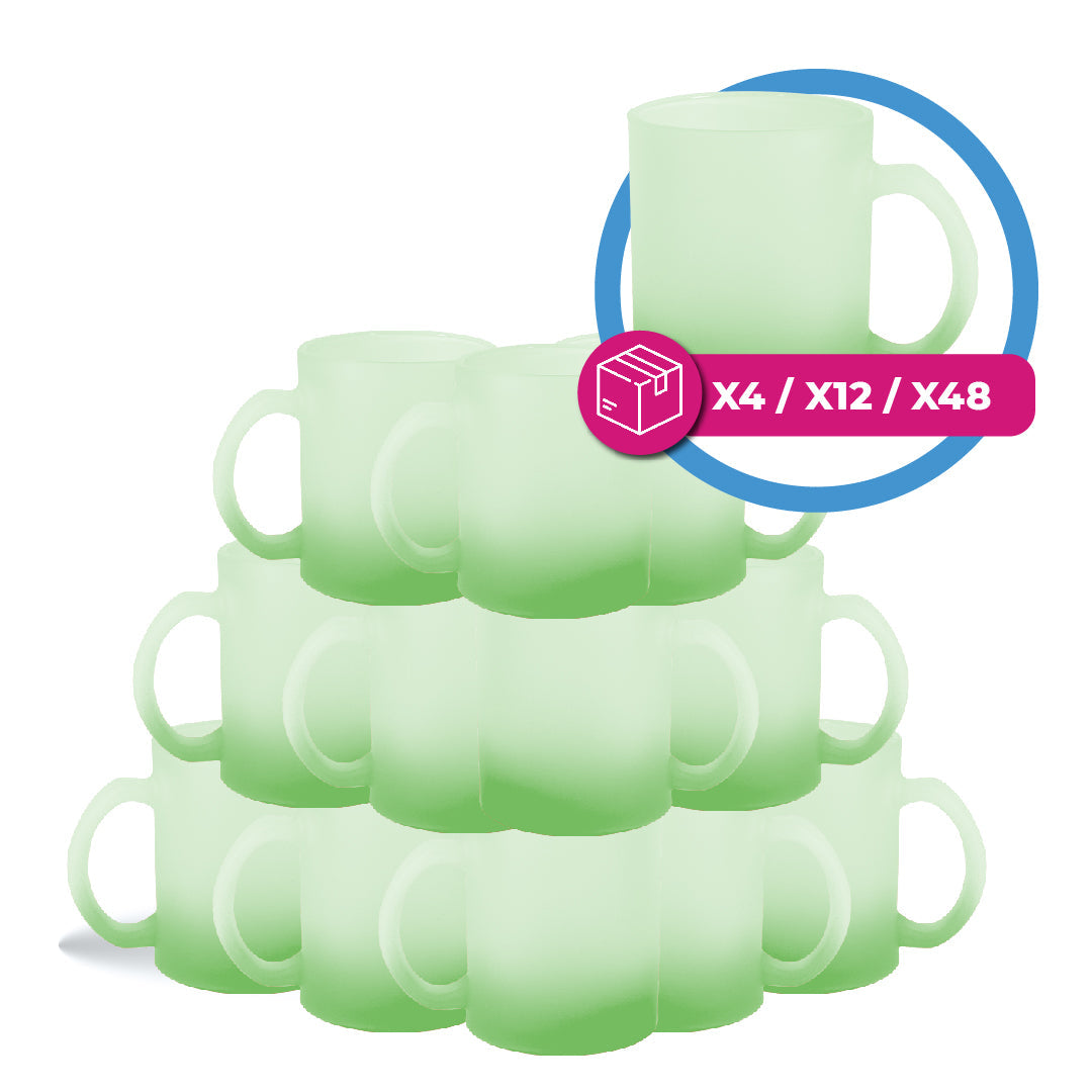 Taza Frosted 11 oz con degradado verde