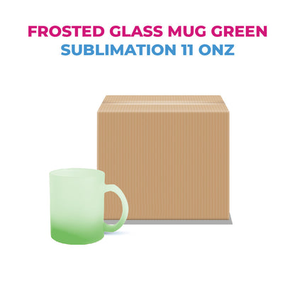 Taza Frosted 11 oz con degradado verde
