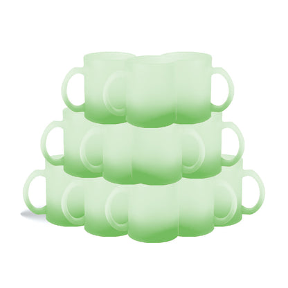 Taza Frosted 11 oz con degradado verde