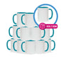 Taza 11 oz blanca de color interno azul claro