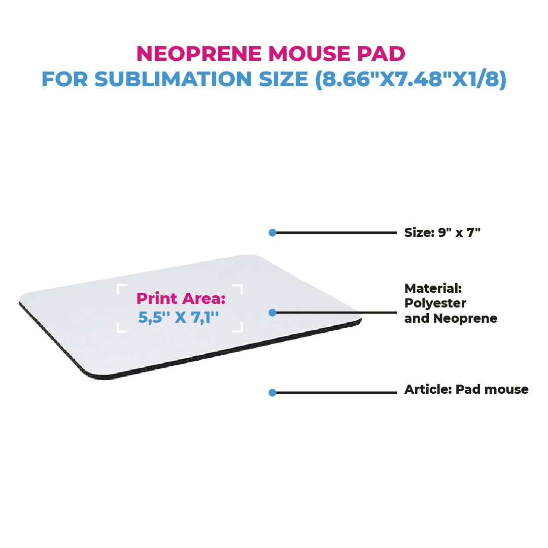 Mouse Pad para sublimar Blanco