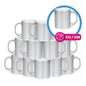 Taza 11 oz plateada mate interior blanco