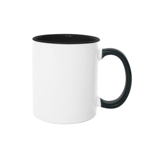 Taza 11oz con oreja de color e interior negro ztsprinters.com 